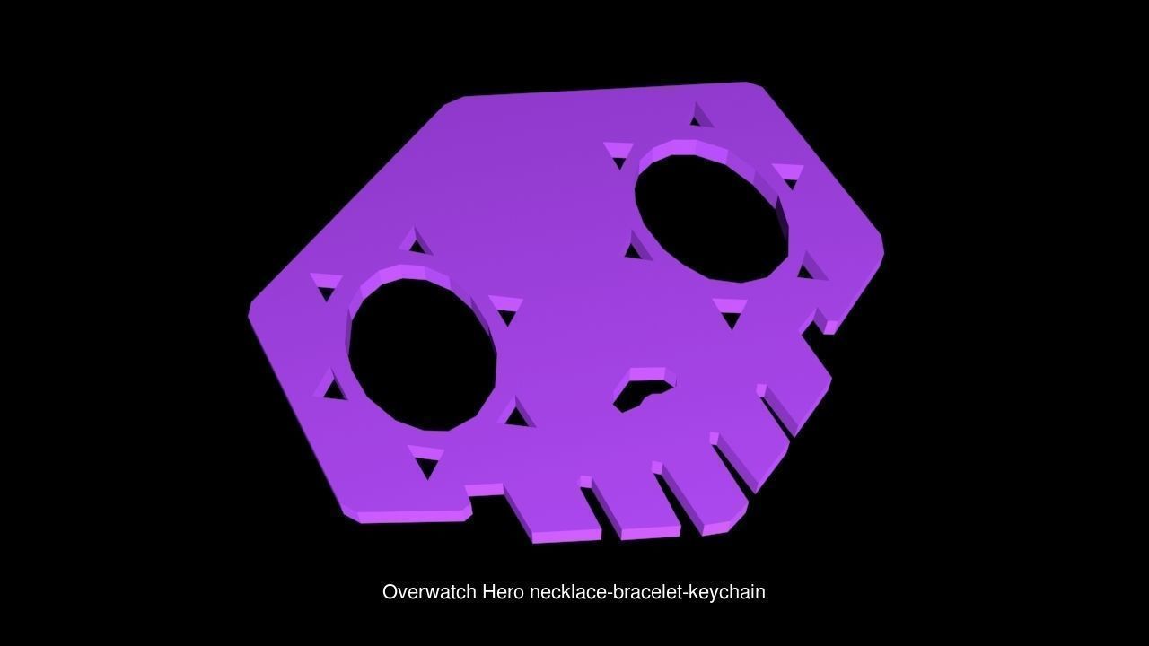 Overwatch bracelet keychain necklace printable 3D Model Collection_2