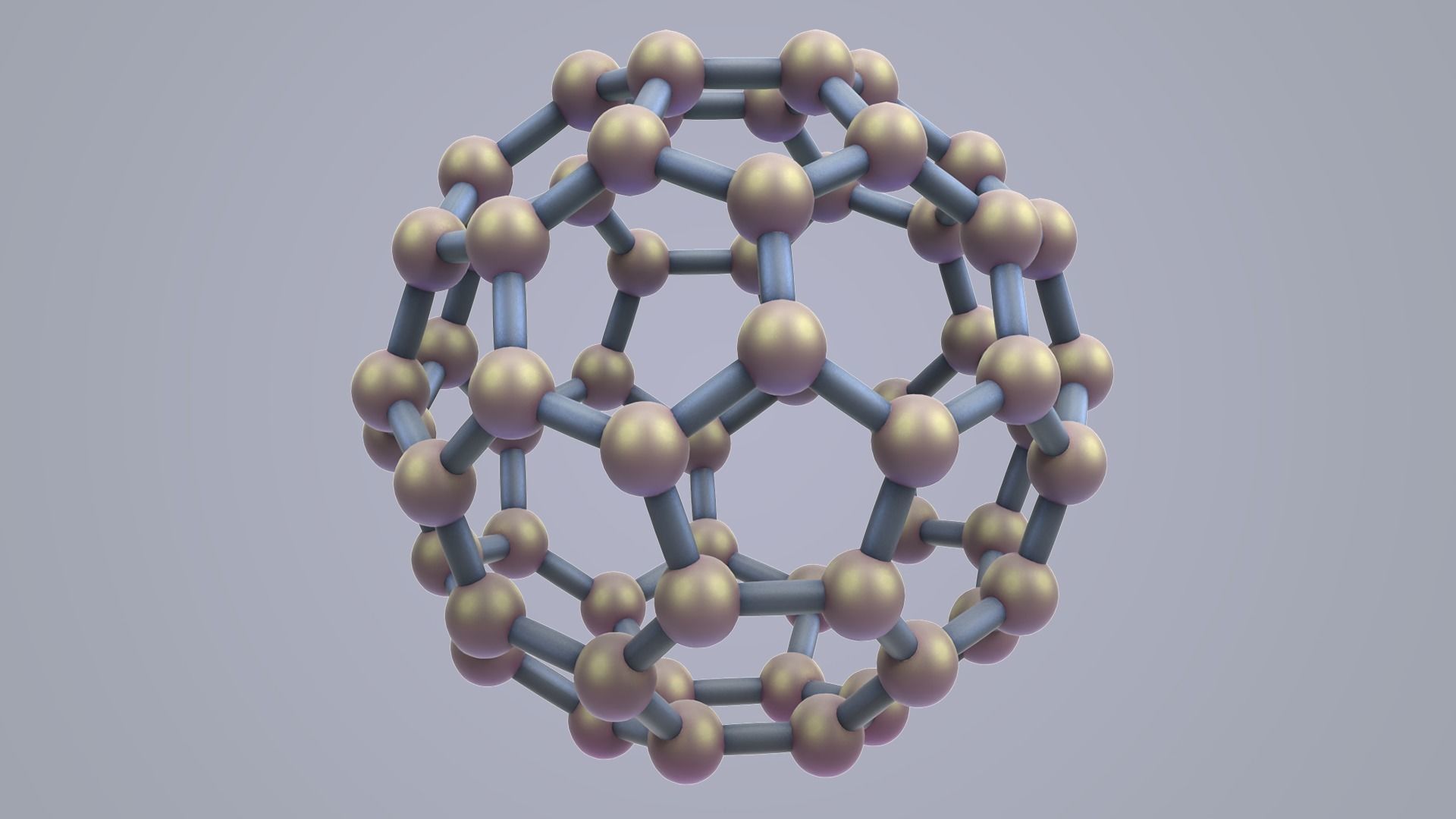 Carbon Structure Fullerene  3D model_2