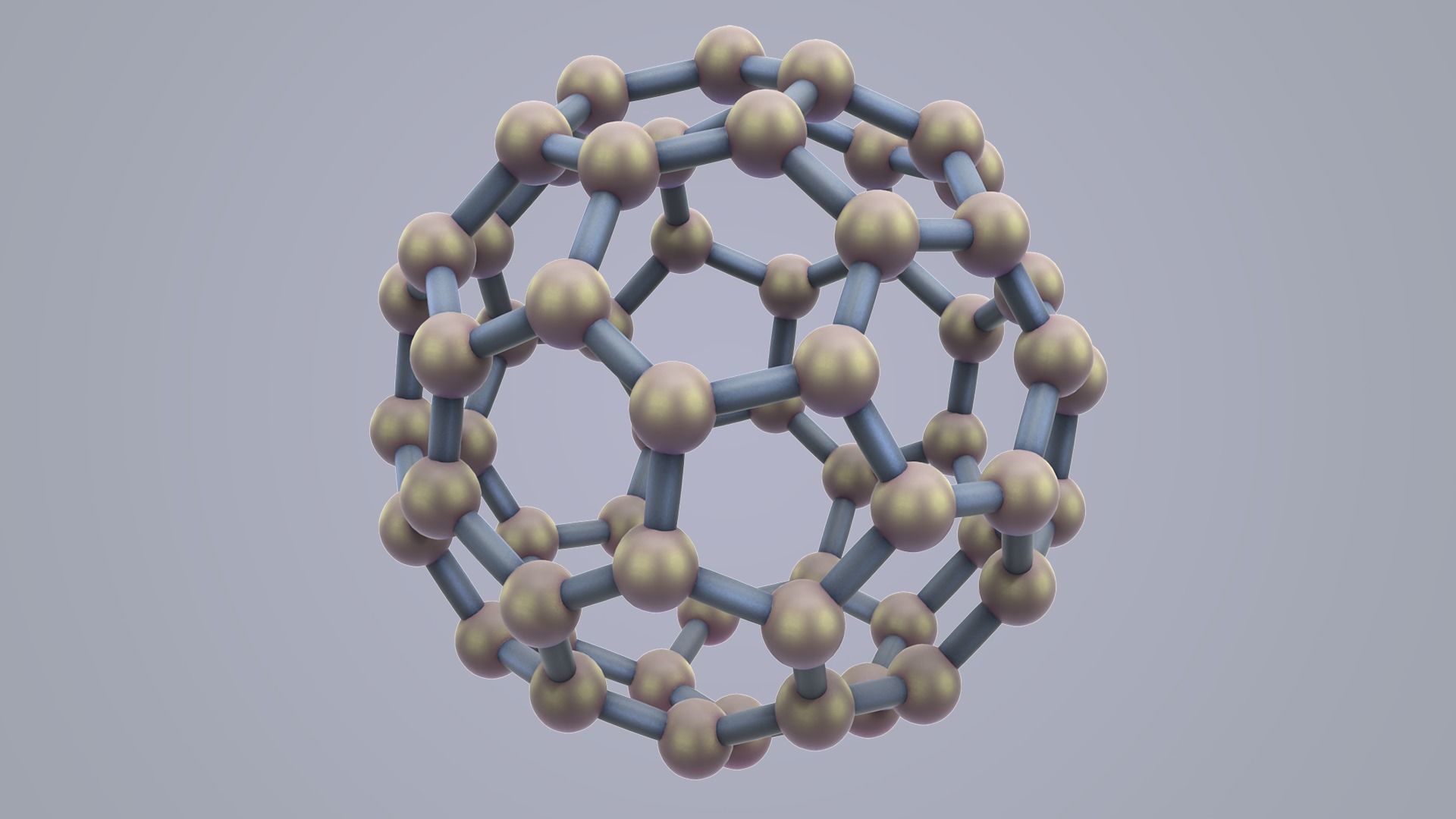 Carbon Structure Fullerene  3D model_1