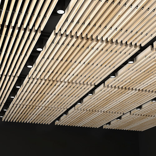 Wooden ceiling 6 3D model
