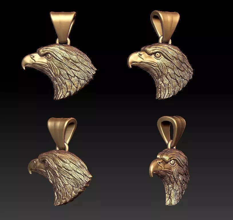 Eagle pendant 3D print model_0