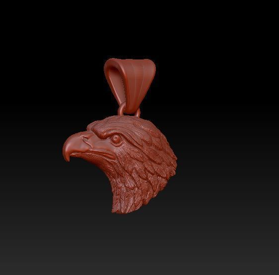 Eagle pendant 3D print model_4