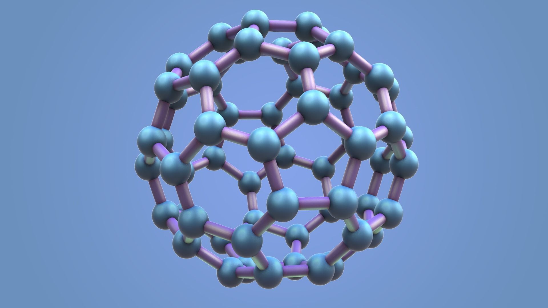 Carbon Structure Fullerene 3D model_2
