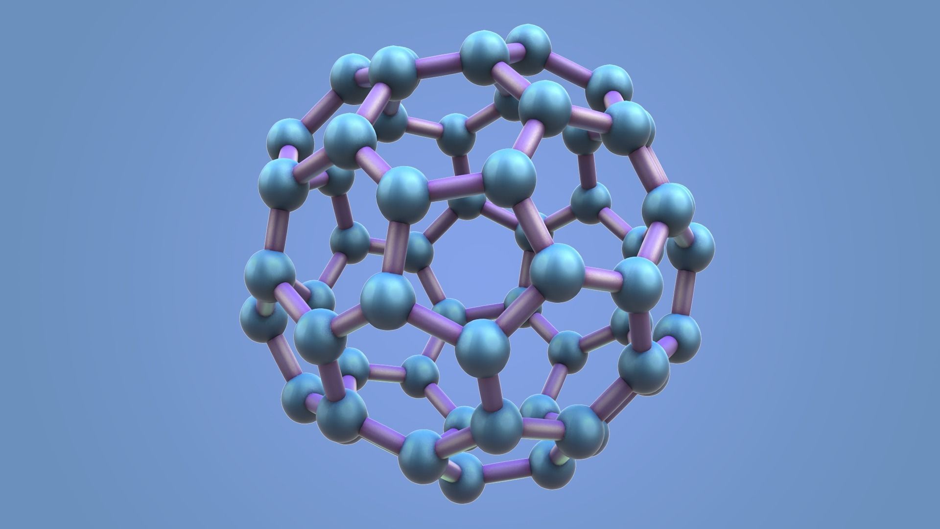 Carbon Structure Fullerene 3D model_1