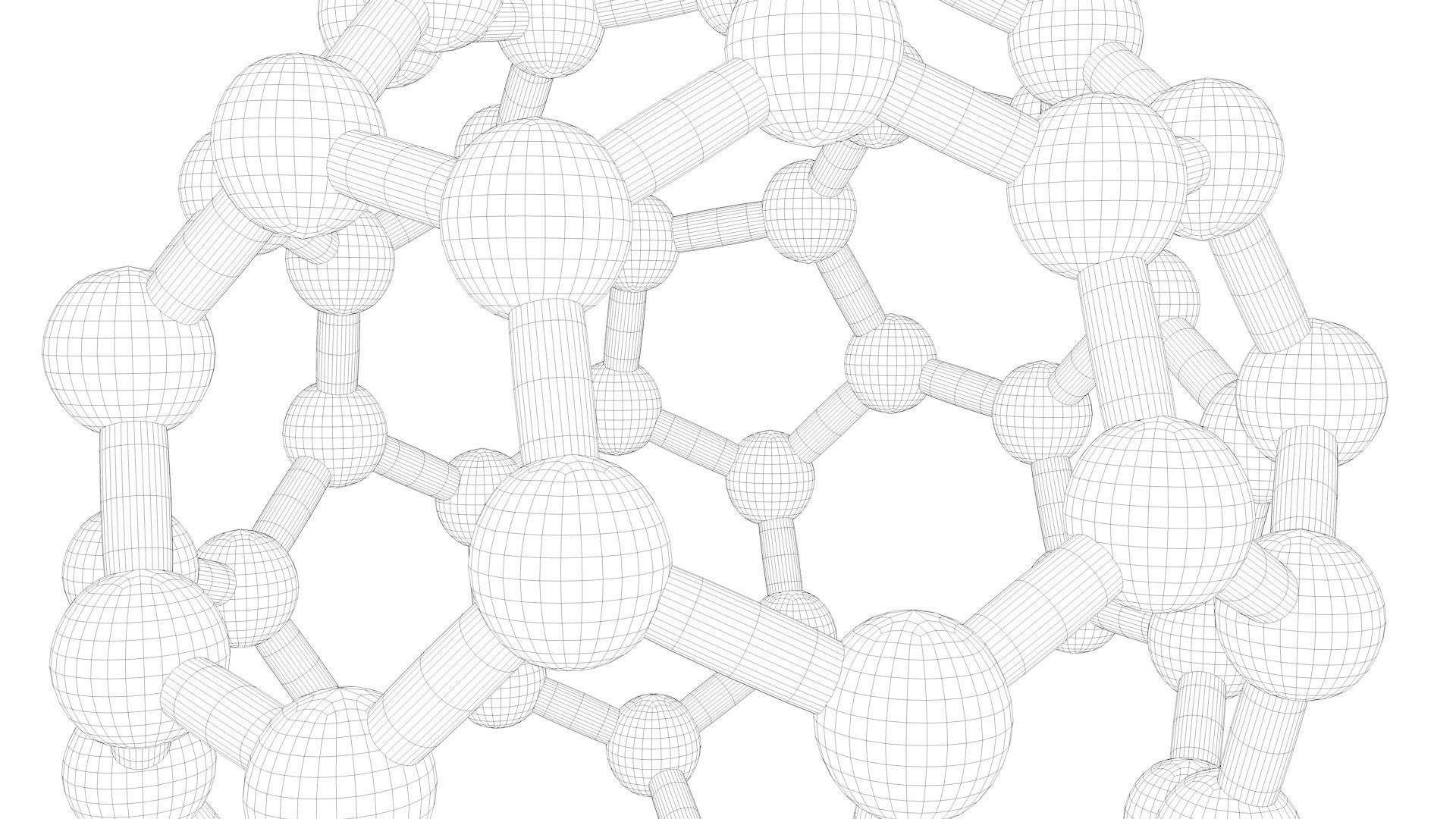 Carbon Structure Fullerene 3D model_7
