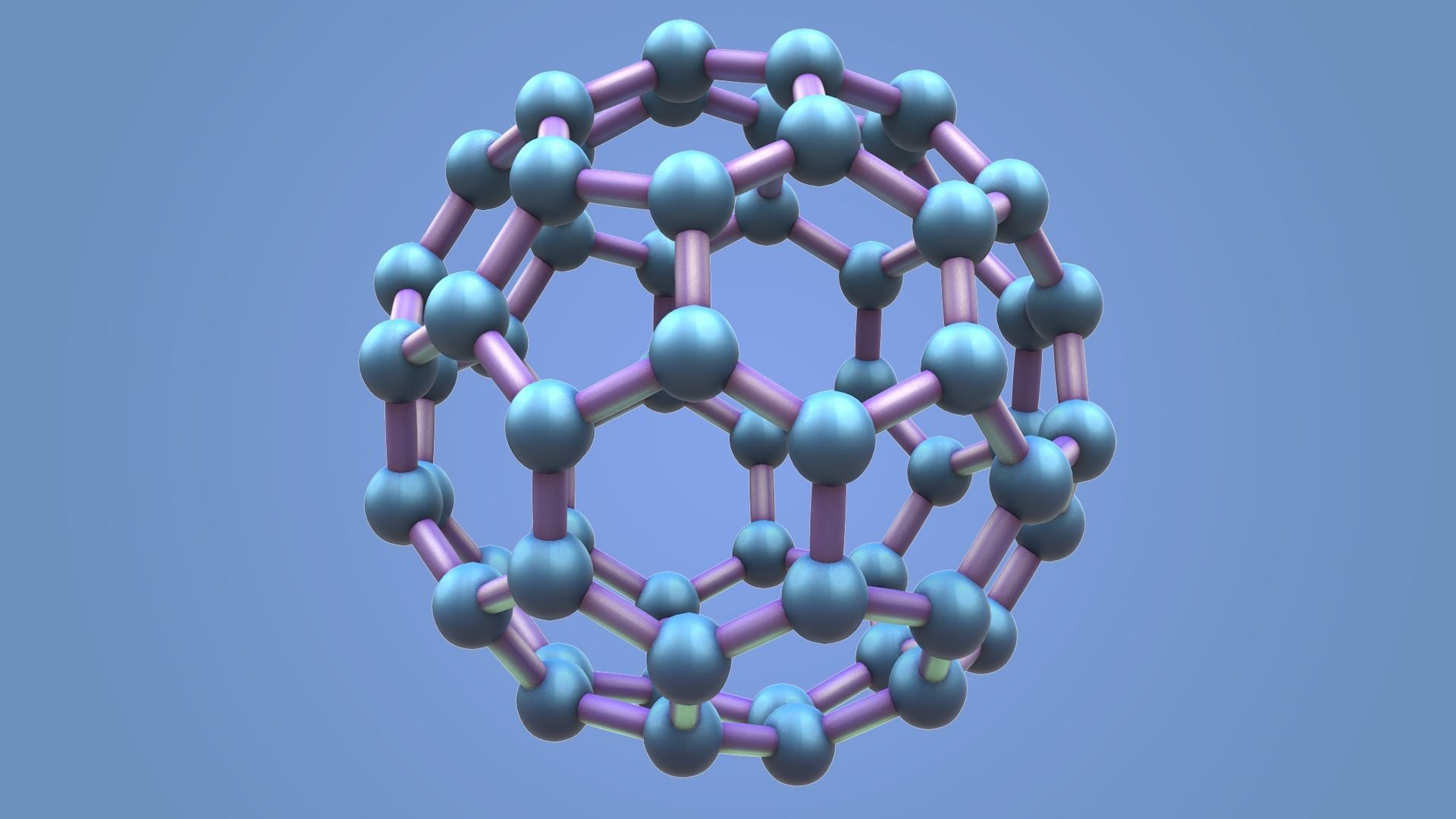 Carbon Structure Fullerene 3D model_3