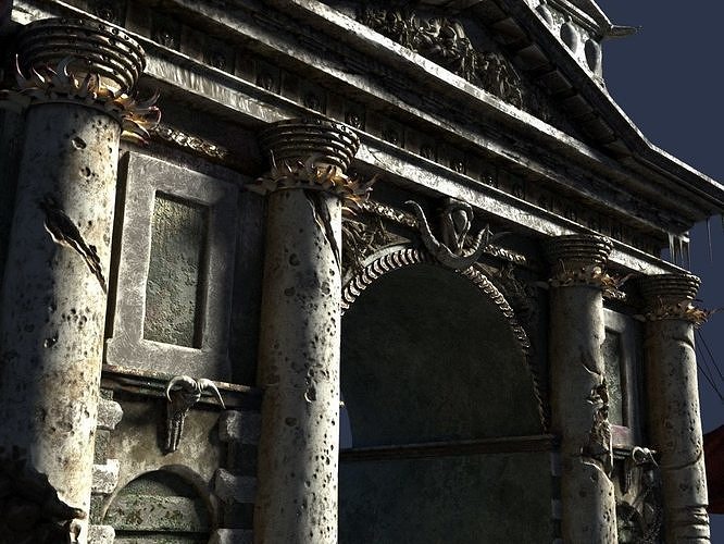 triumphal gothic arch 3D model