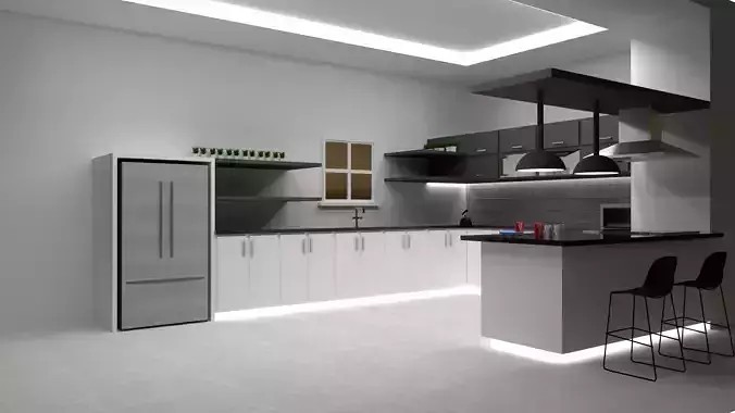 3D Kitchen modern design