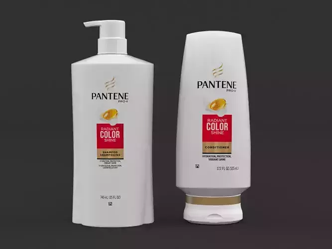 Pantene Shampoo and Conditioner 3D model