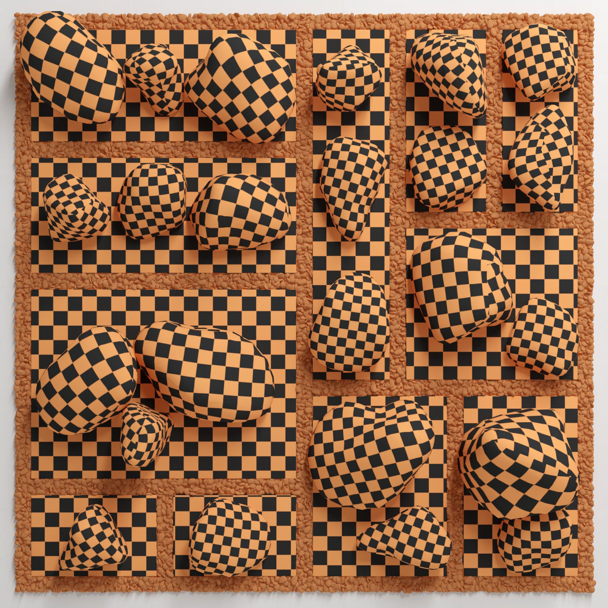 Flowerbed  street decor  square 3D model_21