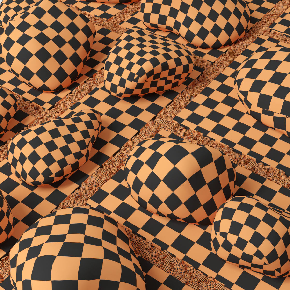 Flowerbed  street decor  square 3D model_24