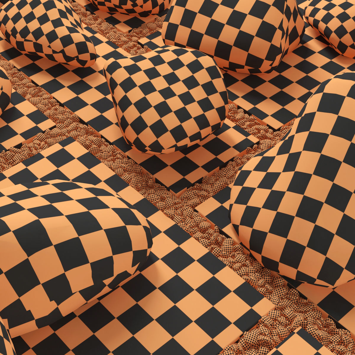 Flowerbed  street decor  square 3D model_22