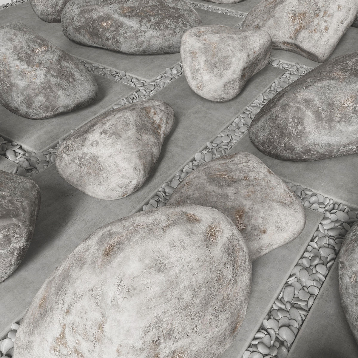 Flowerbed  street decor  square 3D model_6