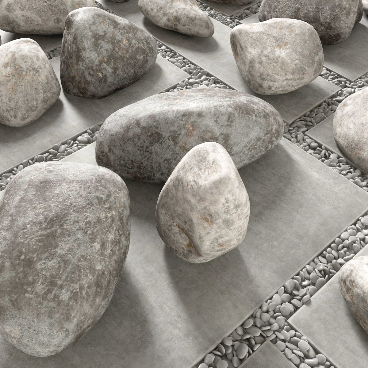 Flowerbed  street decor  square 3D model_2