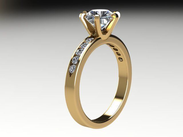 Printable model Diamond ring  3D print model_3