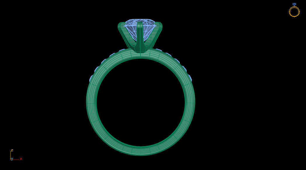 Printable model Diamond ring  3D print model_6