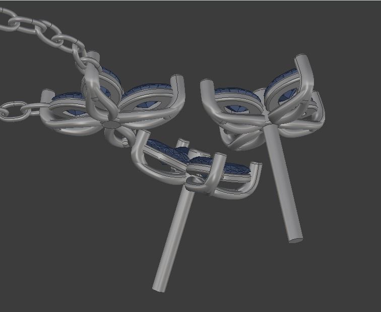 Jewellery set Ring Earings Pendant 3D print model 3D print model_11