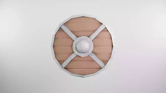 Viking Shield Stylized Low-poly 3D model