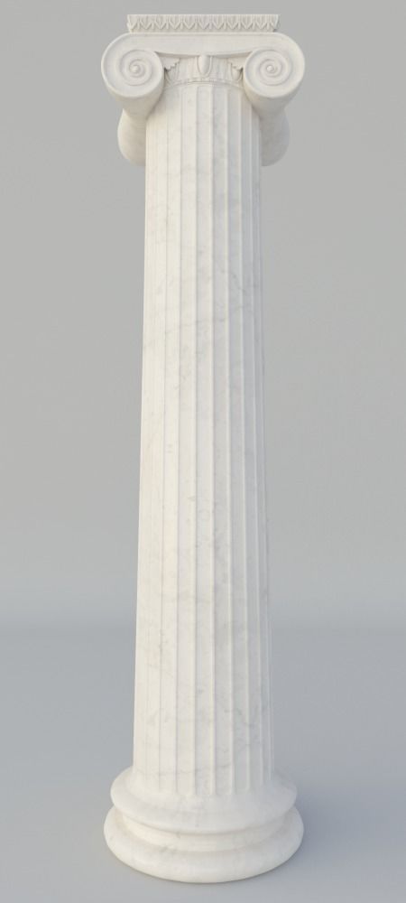 Ionic column and capital 3D model_3