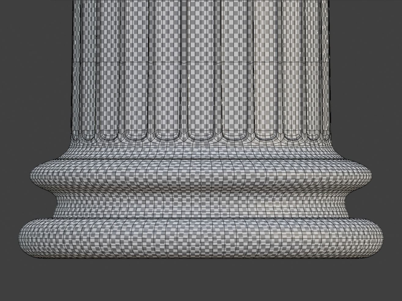 Ionic column and capital 3D model_2