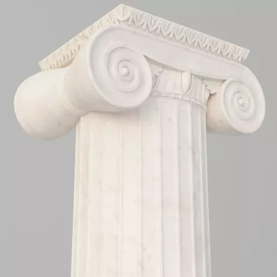 Ionic column and capital 3D model_0