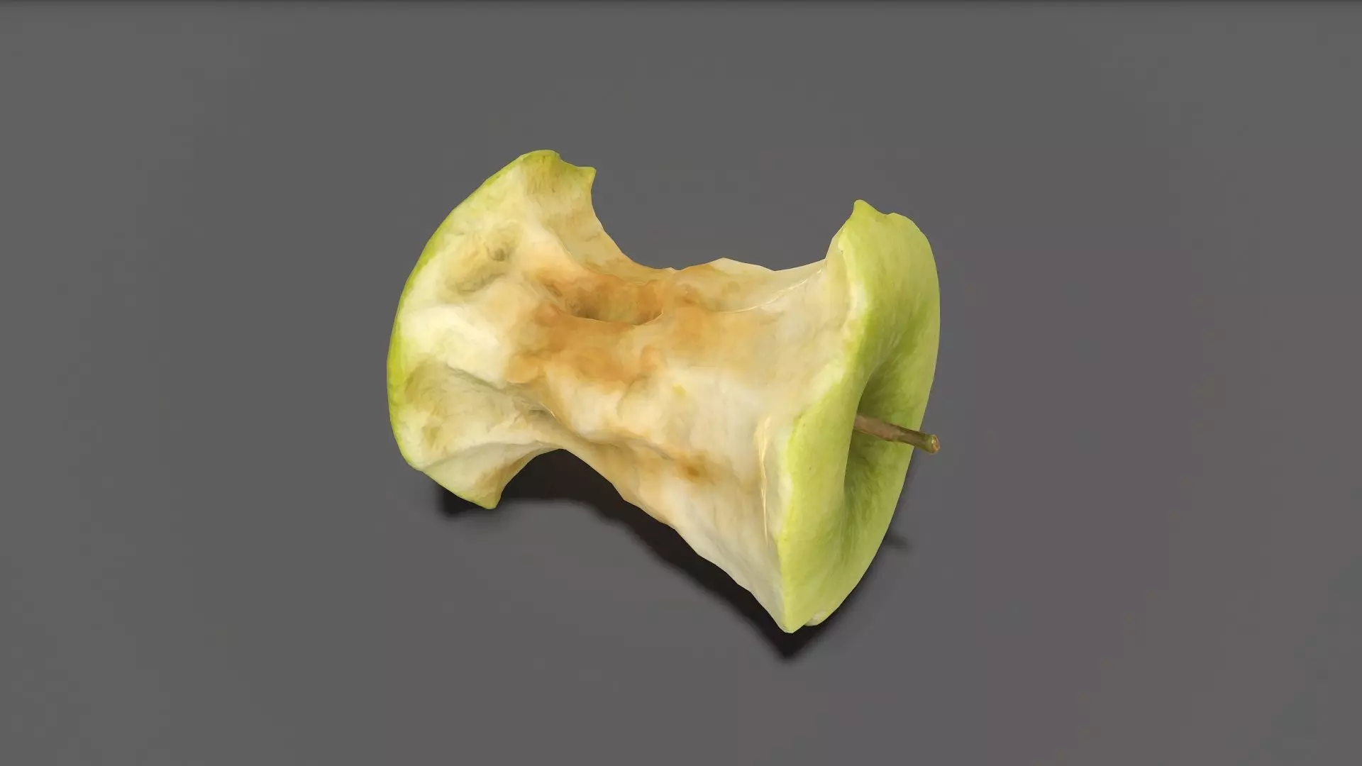 Apple Stub Low-poly 3D model_0