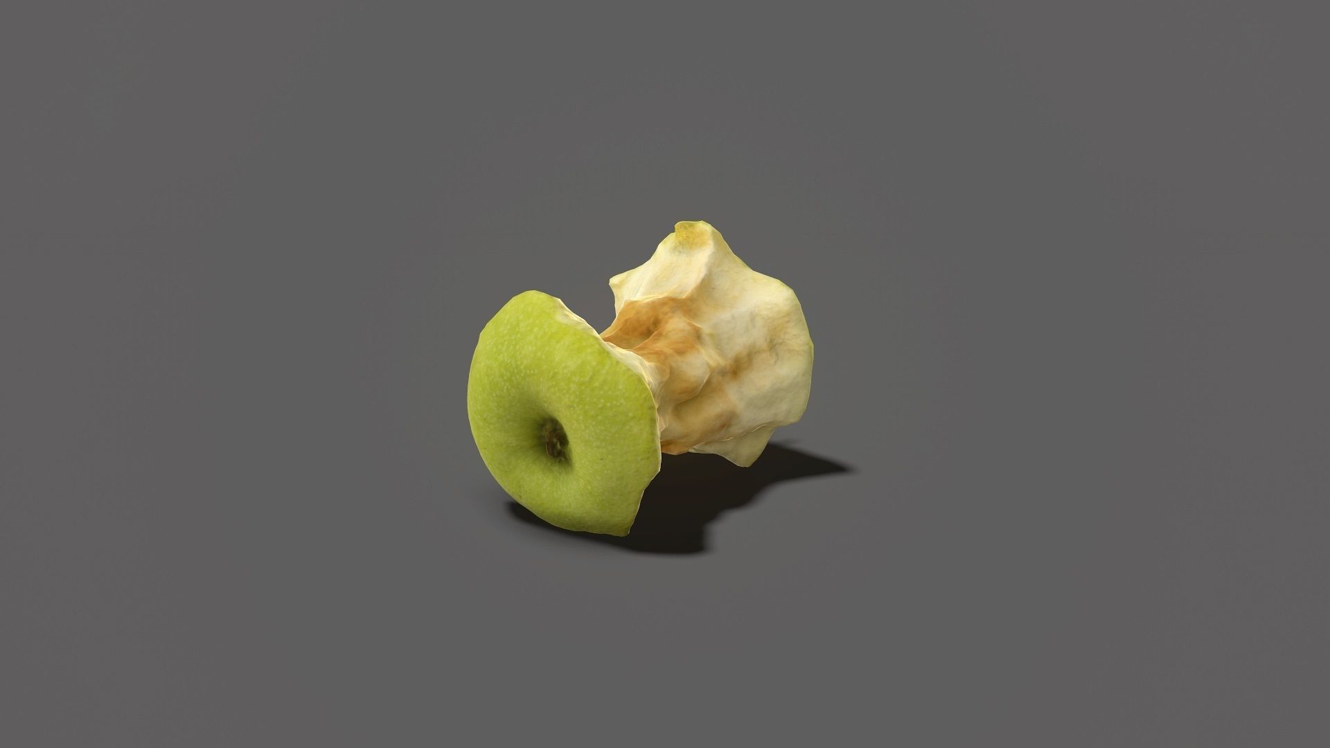 Apple Stub Low-poly 3D model_6