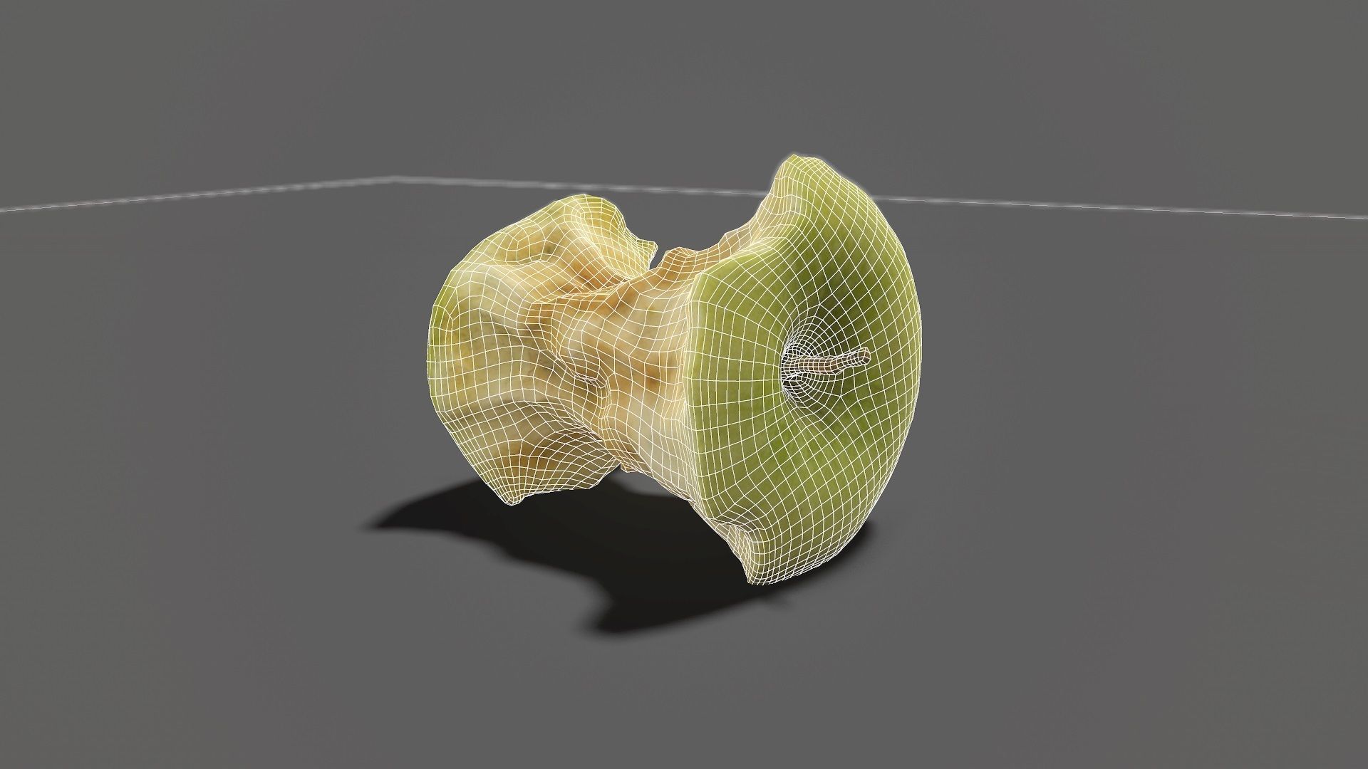 Apple Stub Low-poly 3D model_11
