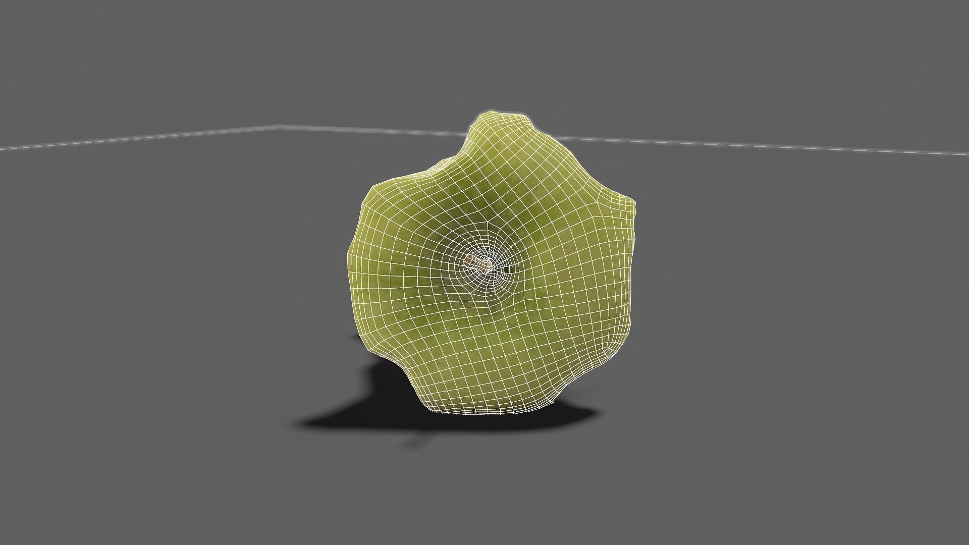 Apple Stub Low-poly 3D model_10