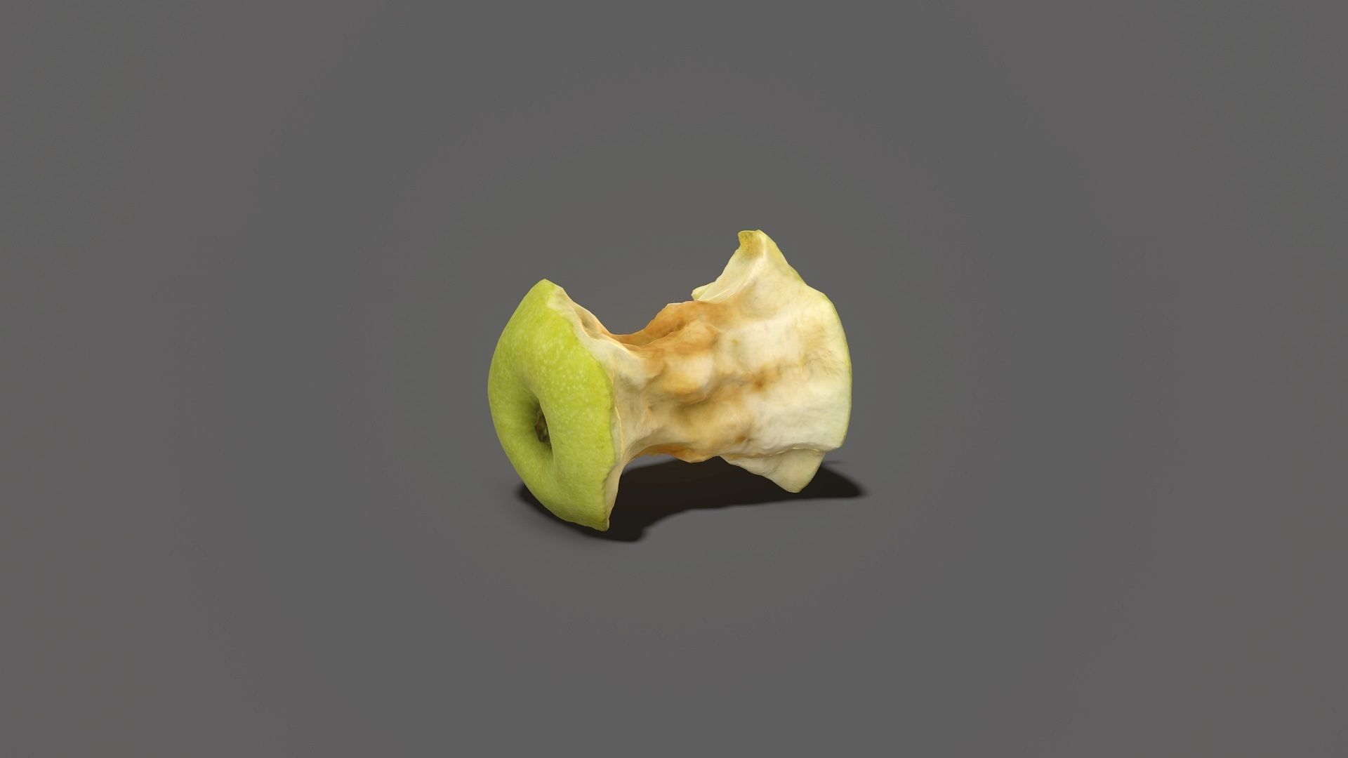 Apple Stub Low-poly 3D model_4