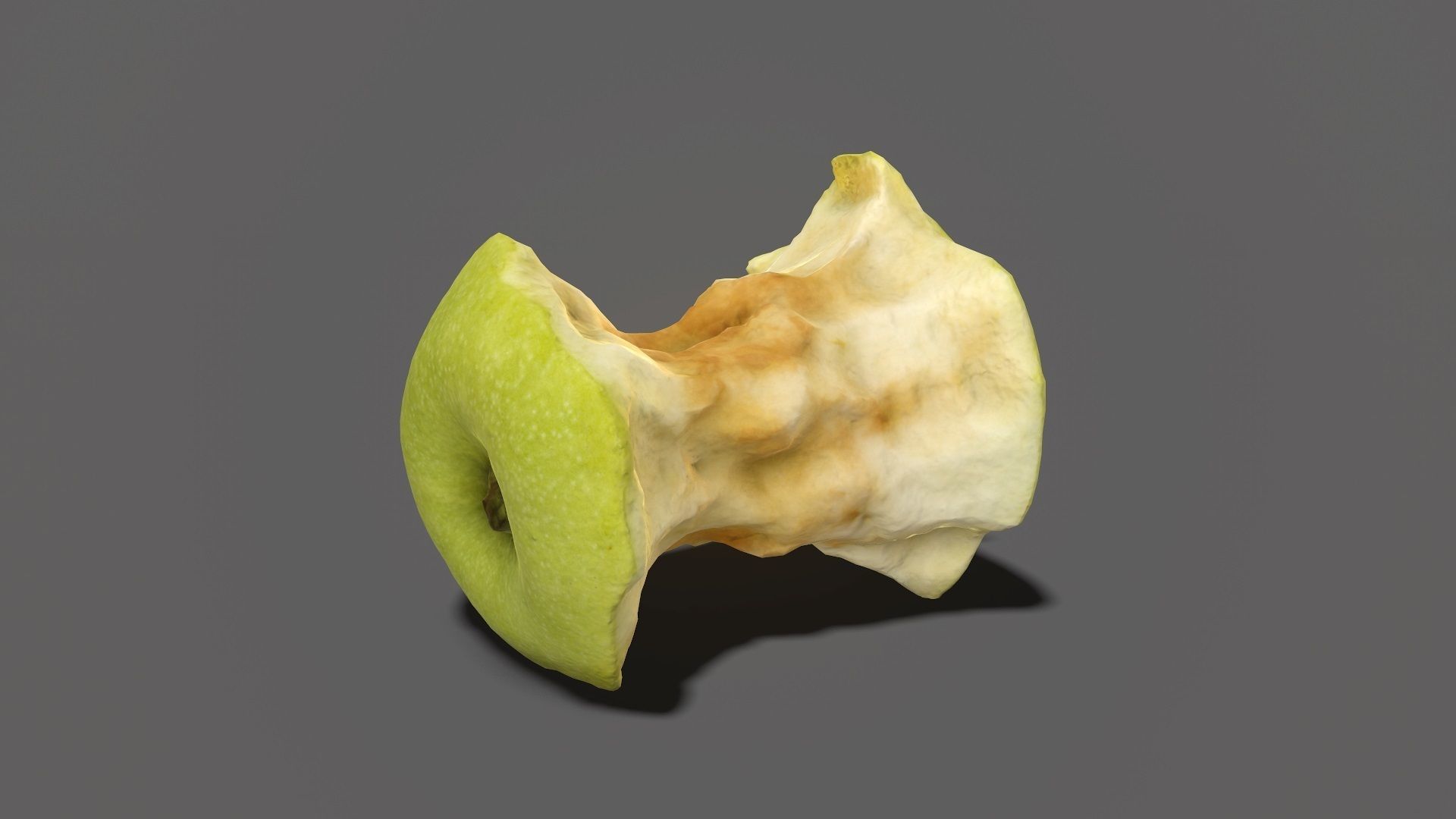 Apple Stub Low-poly 3D model_3