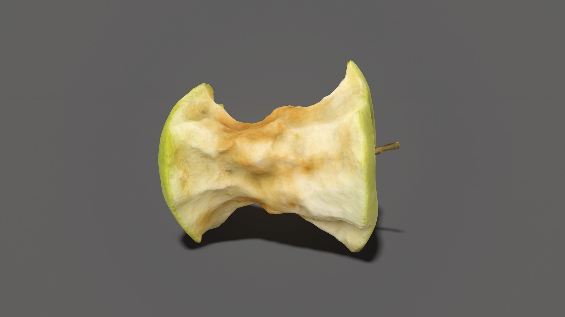 Apple Stub Low-poly 3D model_2