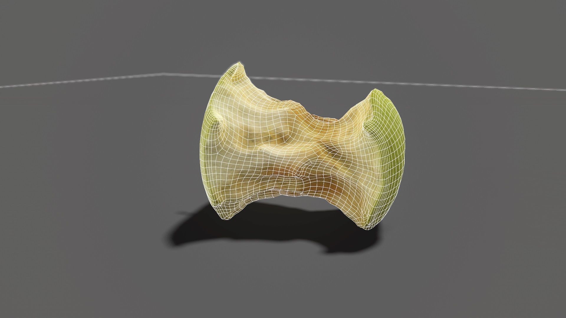 Apple Stub Low-poly 3D model_9