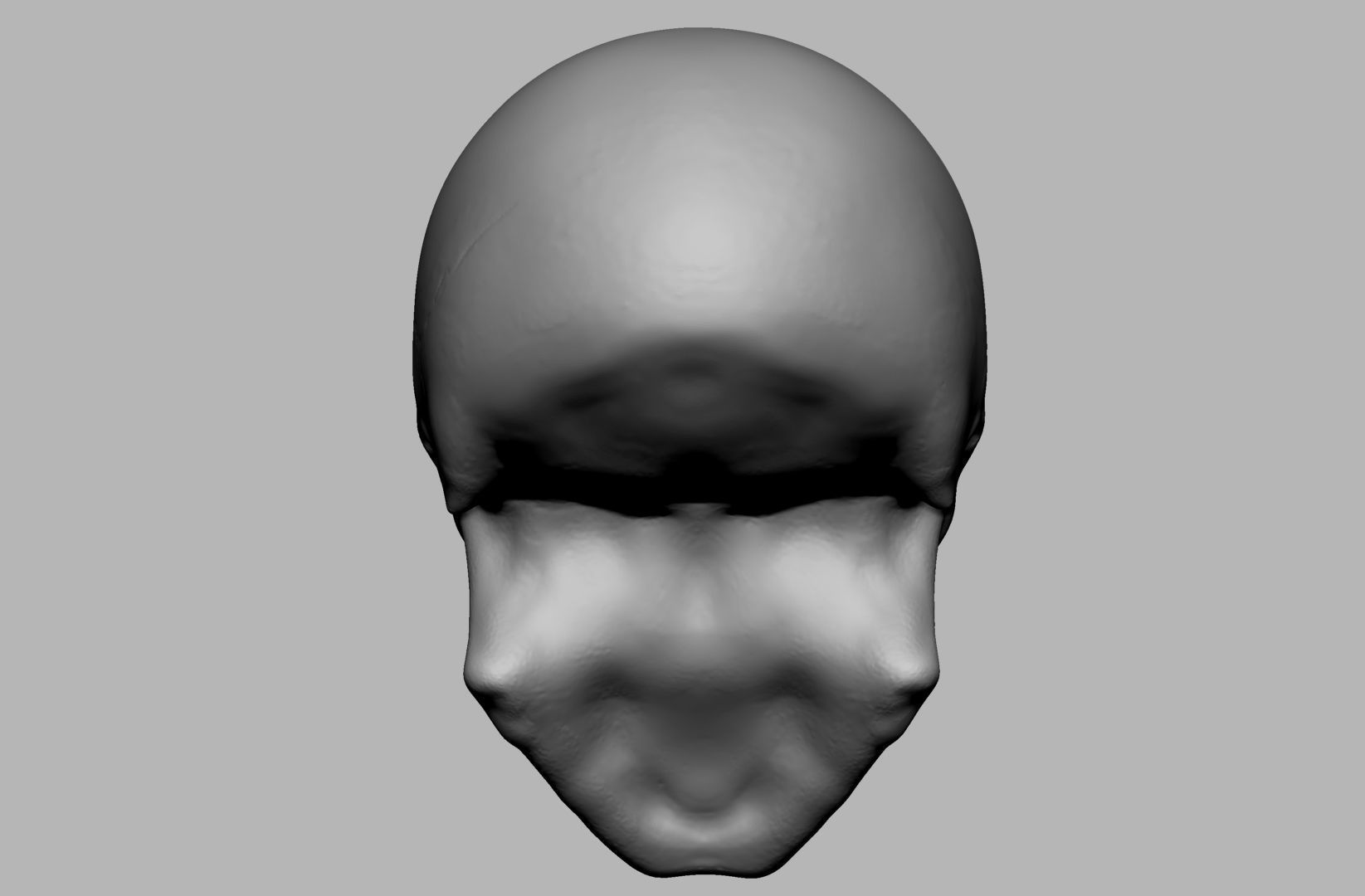 Skull human 3D print model_4
