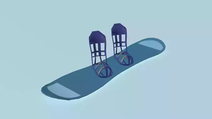 Snowboard with bindings