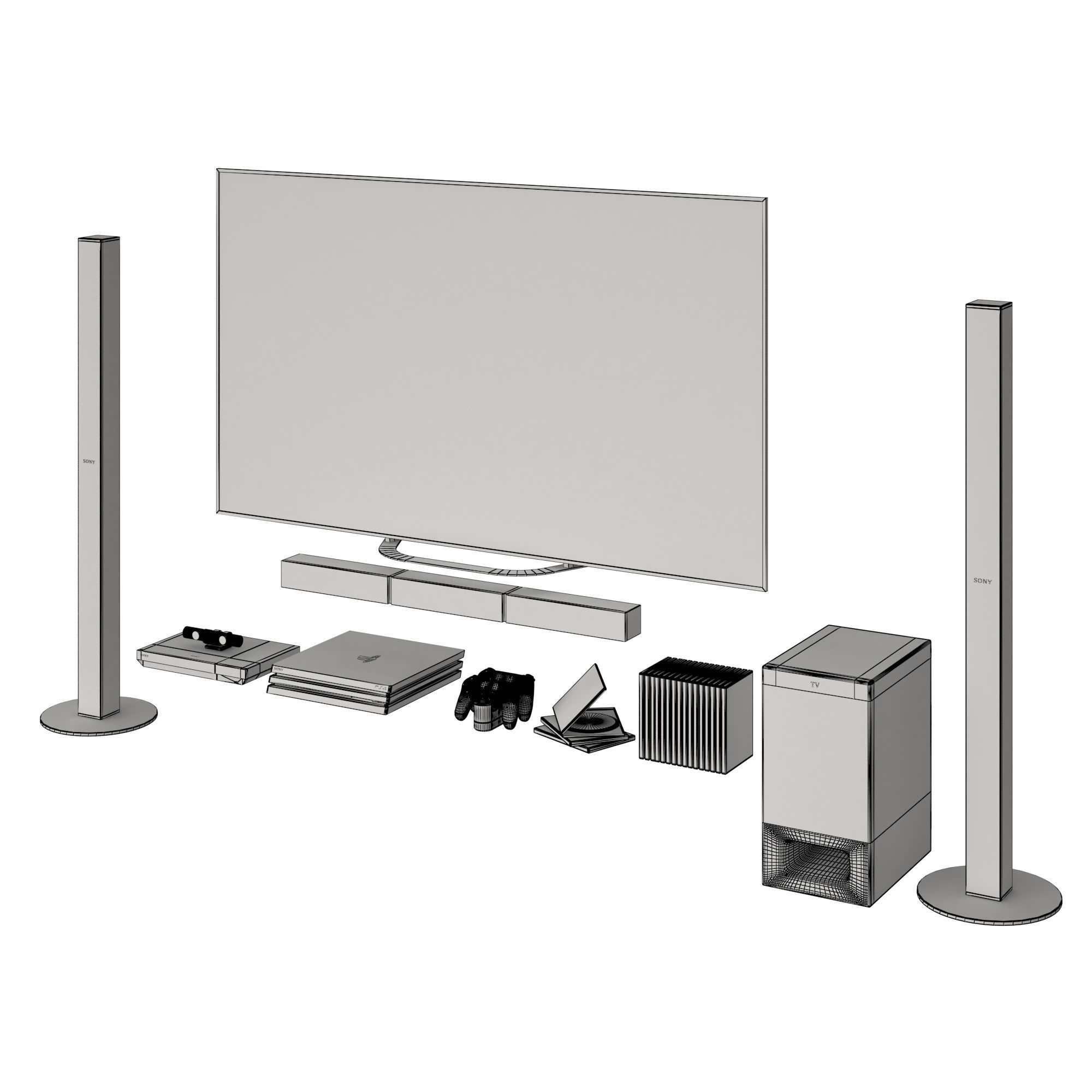 Sony TV system 3D model_3
