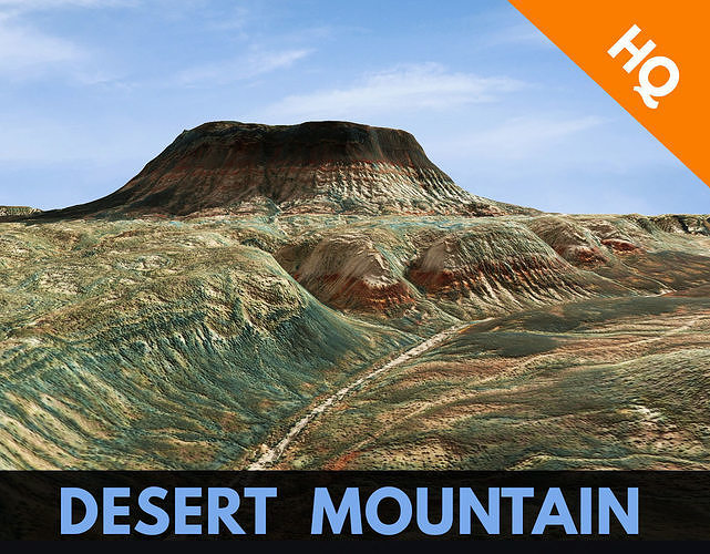 Mountain Desert Terrain Landscape Environment PBR 51 Low-poly 3D model