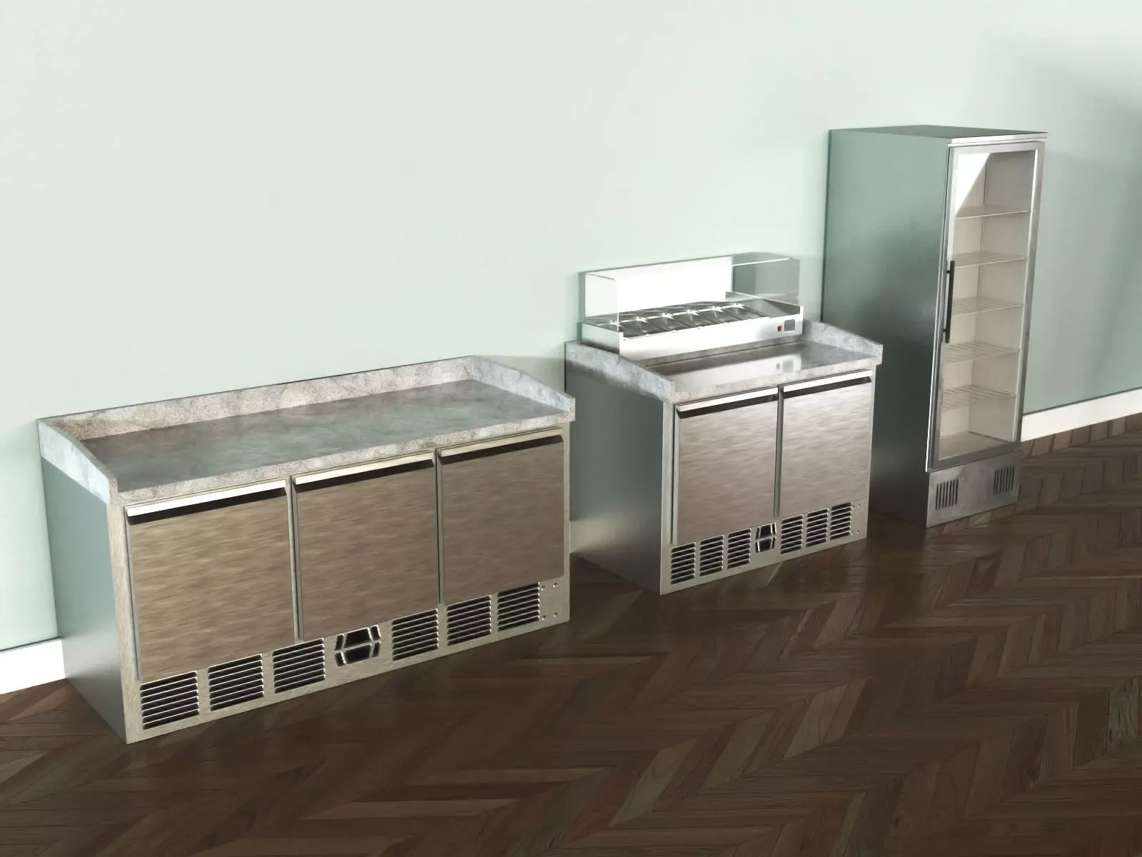 Pizzeria equipment -5pcs- Low-poly 3D model_0