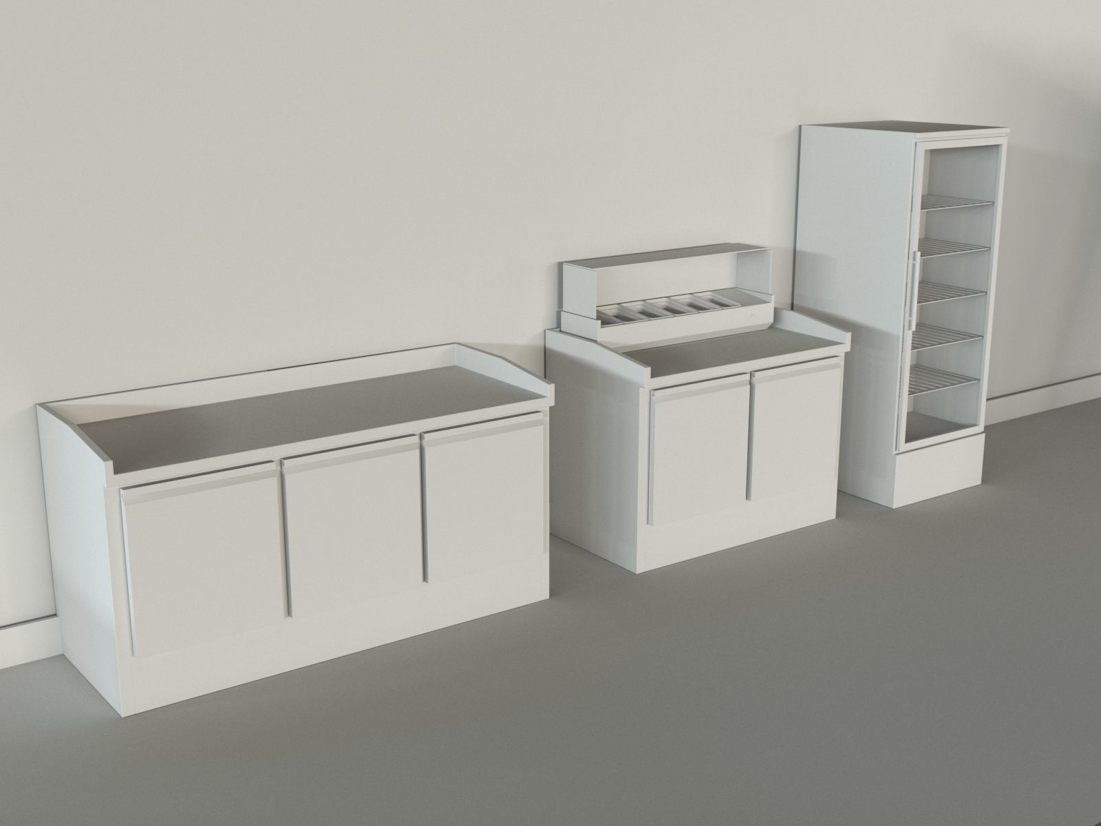 Pizzeria equipment -5pcs- Low-poly 3D model_5