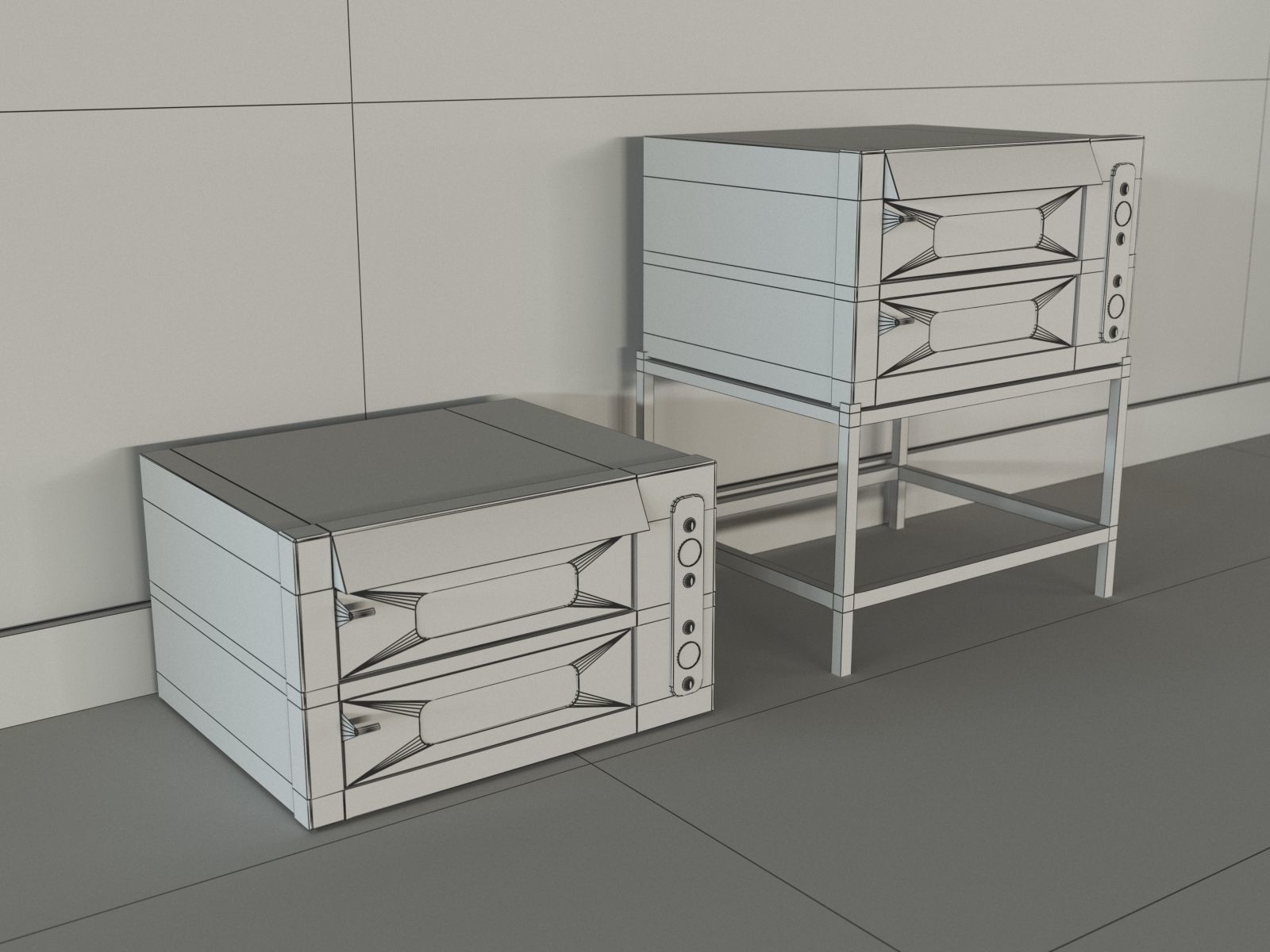 Pizzeria equipment -5pcs- Low-poly 3D model_3