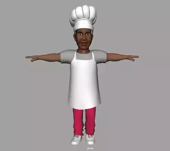 Black Chef Rig 3D model