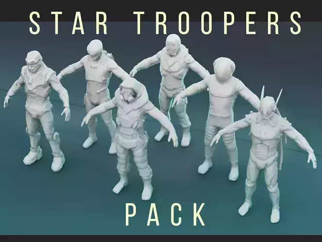 Star Trooper Pack 3D model