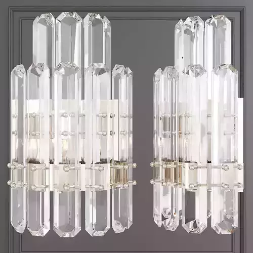 Restoration Hardware BONNINGTON 2-TIER SCONCE Nickel