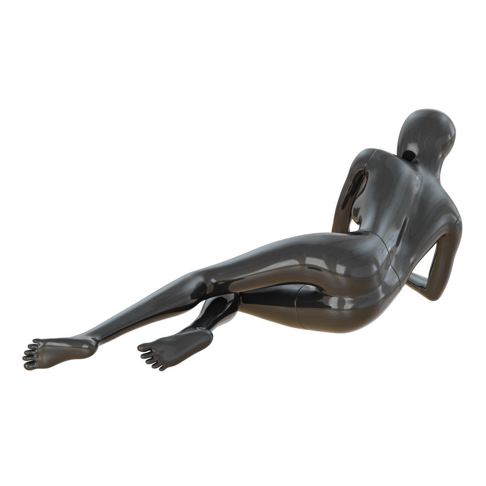 Black female mannequin in a lying pose 50 3D model_3