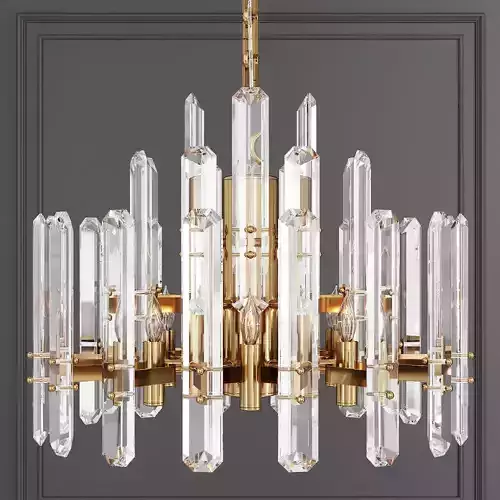 Restoration Hardware BONNINGTON 3-TIER CHANDELIER 24 Brass