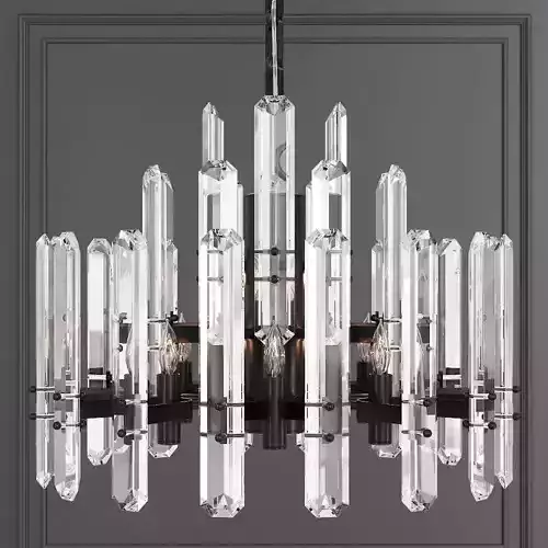 Restoration Hardware BONNINGTON 3-TIER CHANDELIER 24 Black