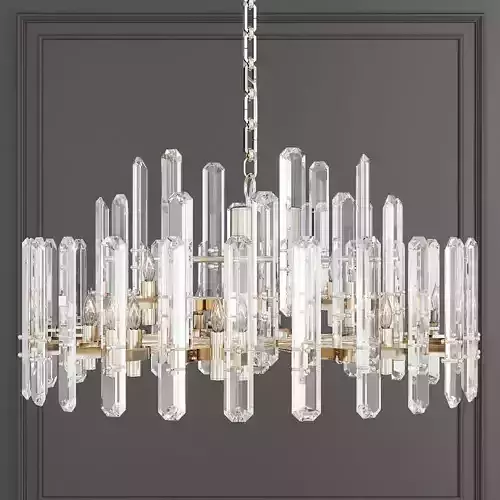 Restoration Hardware BONNINGTON 3-TIER CHANDELIER 36 Nickel