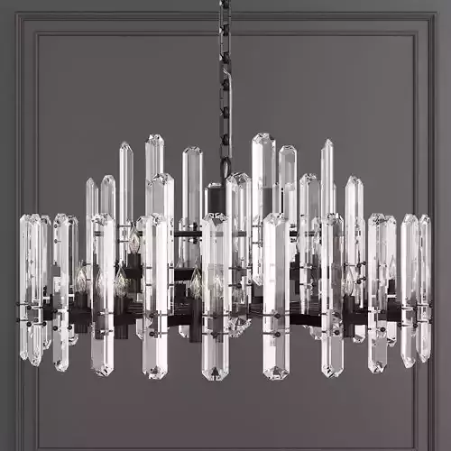Restoration Hardware BONNINGTON 3-TIER CHANDELIER 36 Black