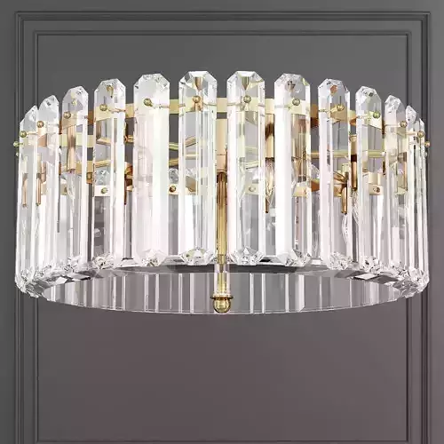 Restoration Hardware BONNINGTON LARGE FLUSH MOUNT Brass