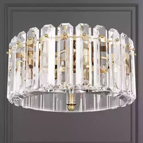 Restoration Hardware BONNINGTON MEDIUM FLUSH MOUNT Brass